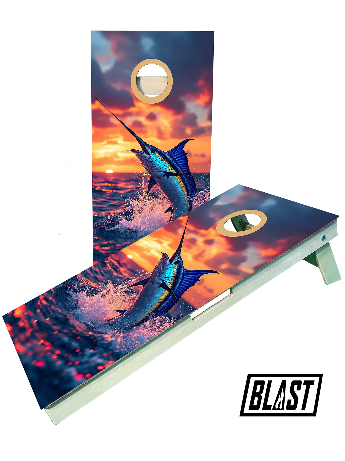 Sailfish Saltwater Fishing Cornhole Boards