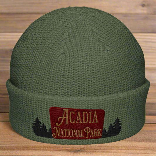 Acadia National Park Embroidered Beanie
