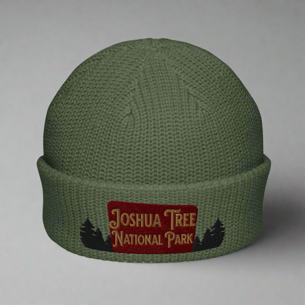 Joshua Tree National Park Sign Embroidered Beanie