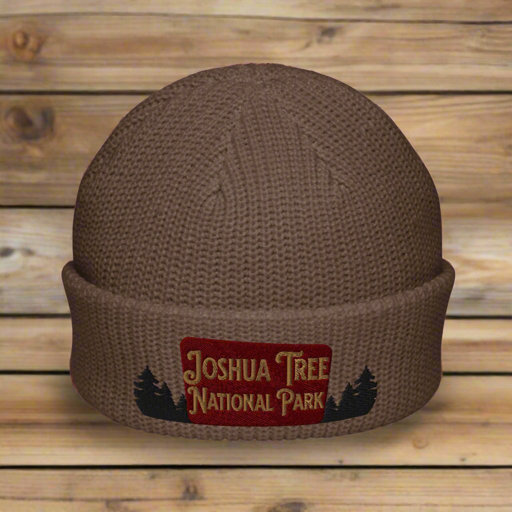 Joshua Tree National Park Sign Embroidered Beanie