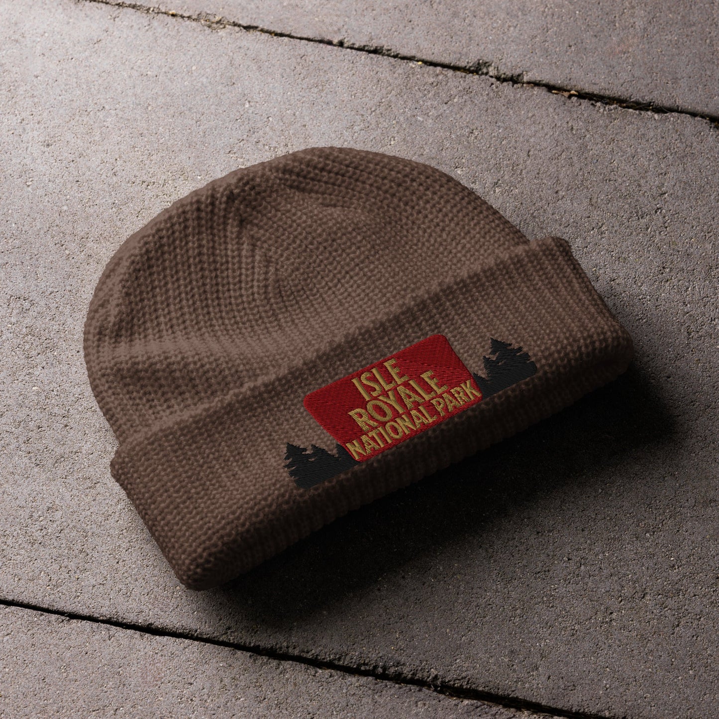 Isle Royale National Park Embroidered Wharf Style Beanie