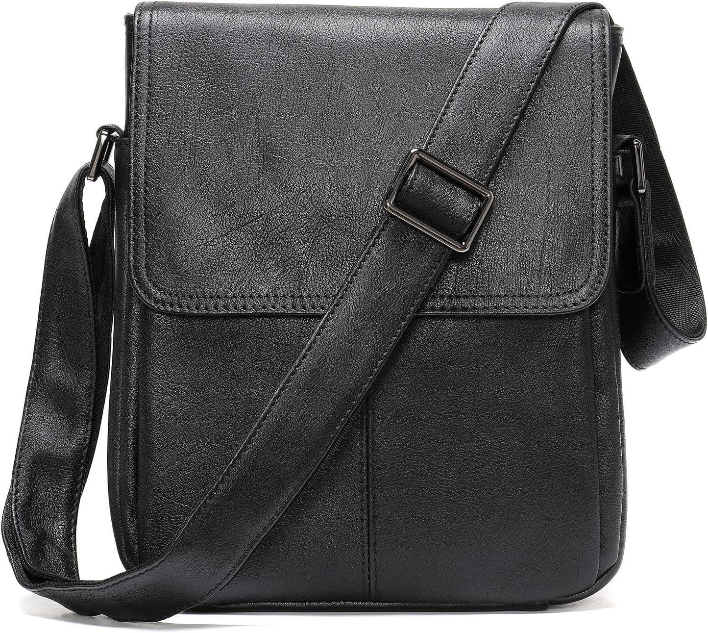 Leather Crossbody Messenger Bag – Polished & Functional