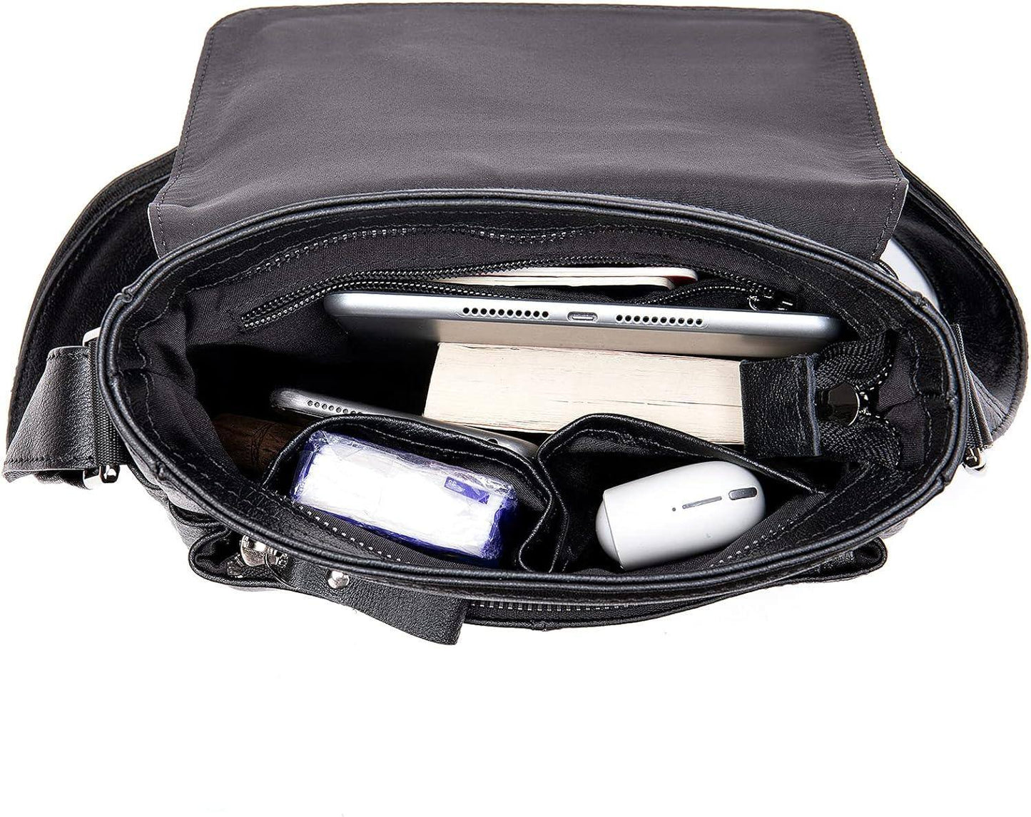 Leather Crossbody Messenger Bag – Polished & Functional