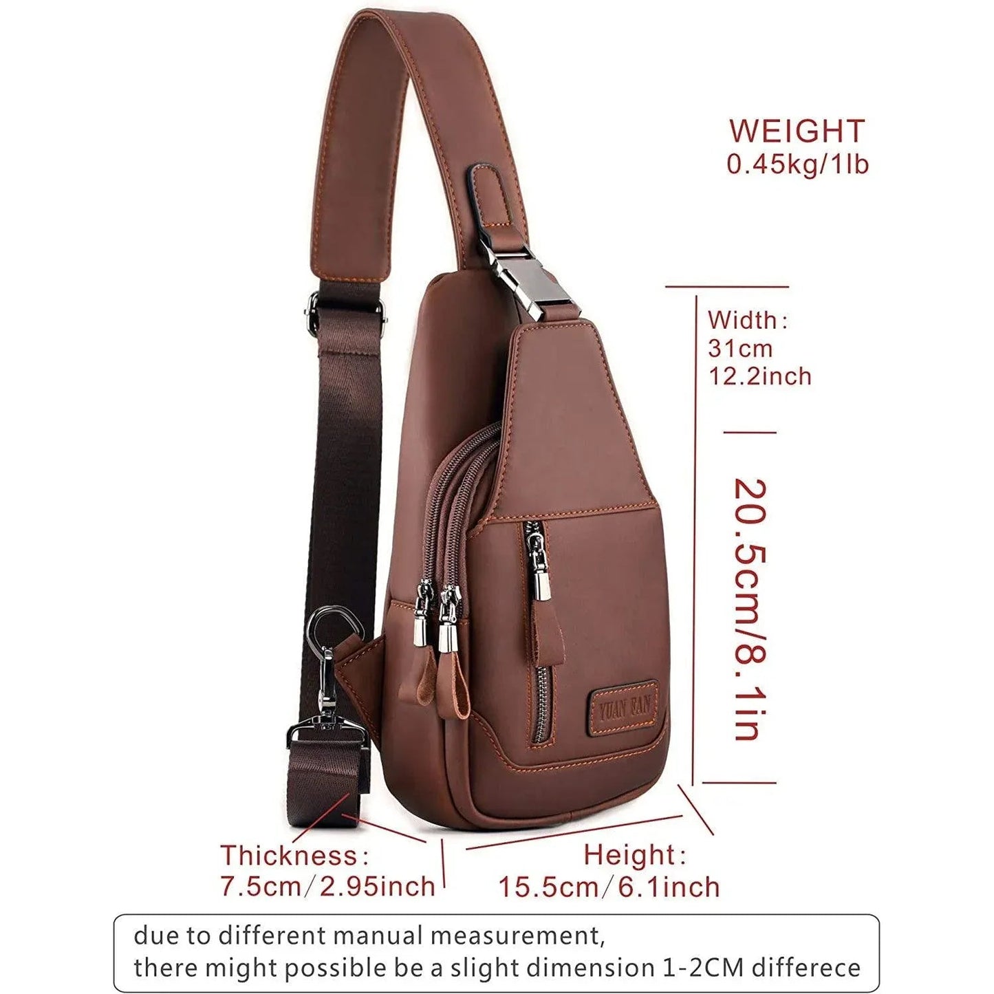 Executive Leather Sling Bag – Sophisticated & Functional