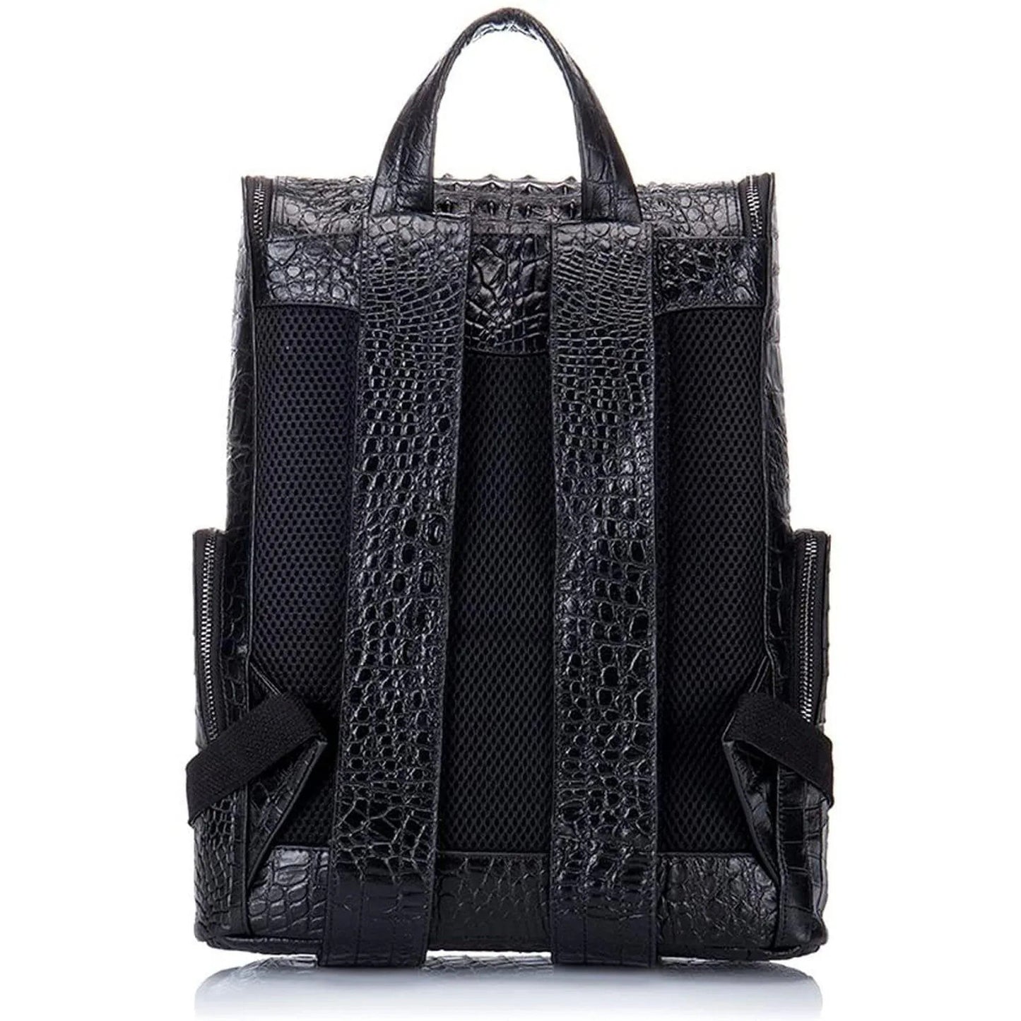 Luxurious Leather Croc Design Backpack – Timeless & Sophisticated