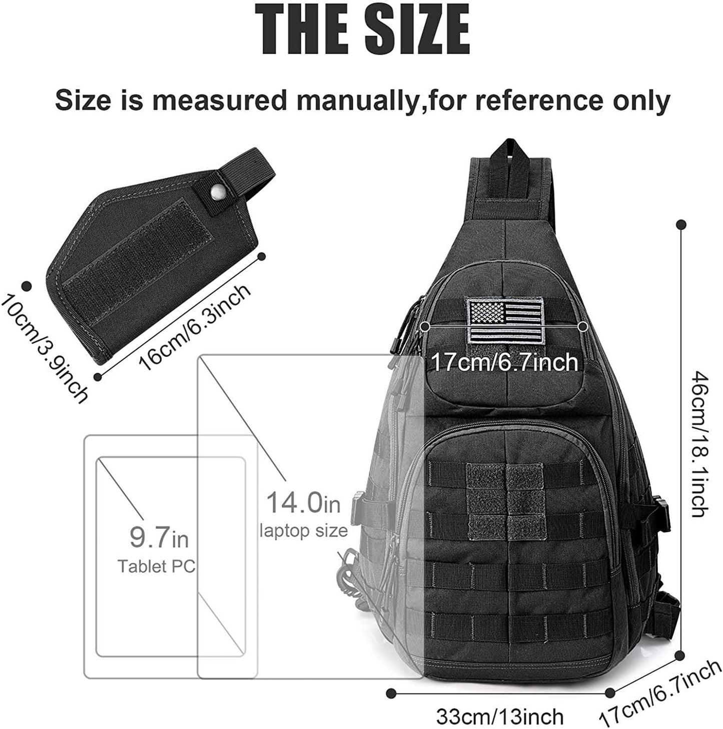 MOLLE Tactical Crossbody Sling Bag – Durable & Mission-Ready