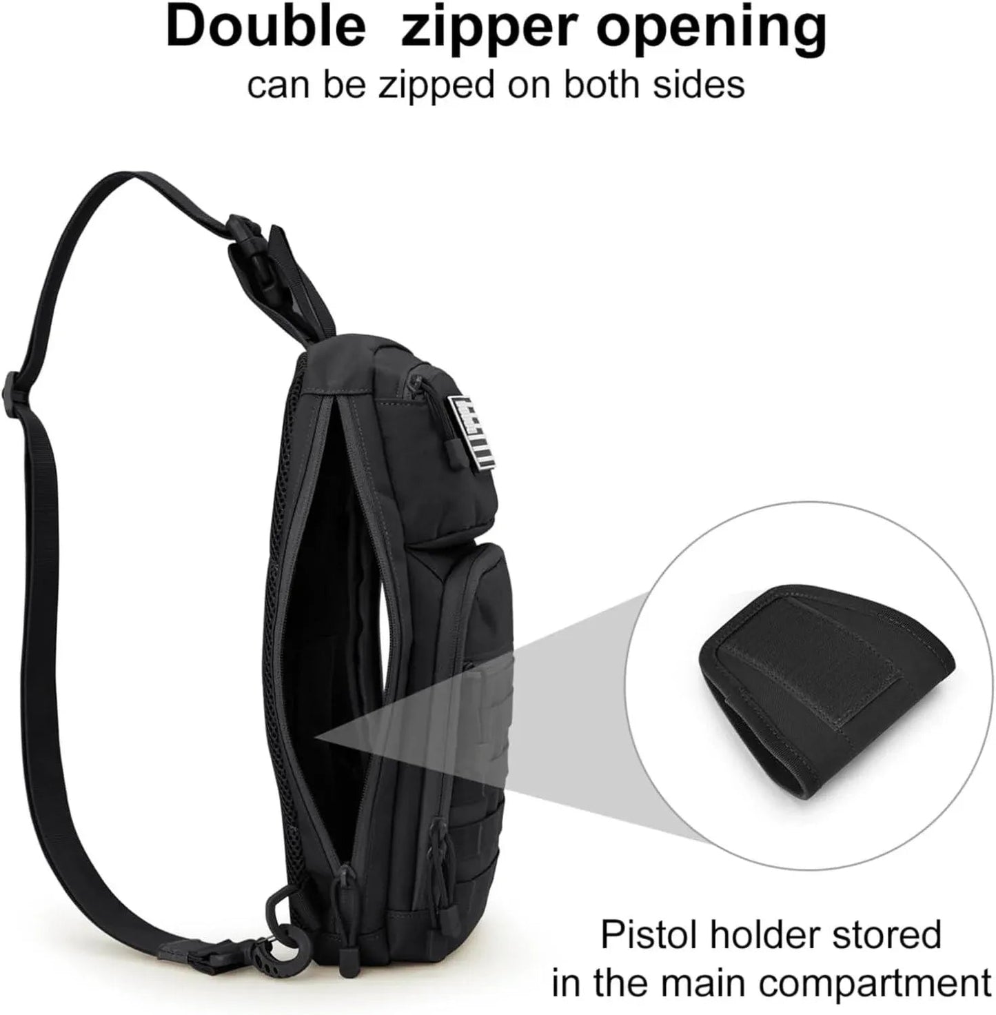 10L MOLLE Tactical Sling Backpack – Durable & Mission-Ready