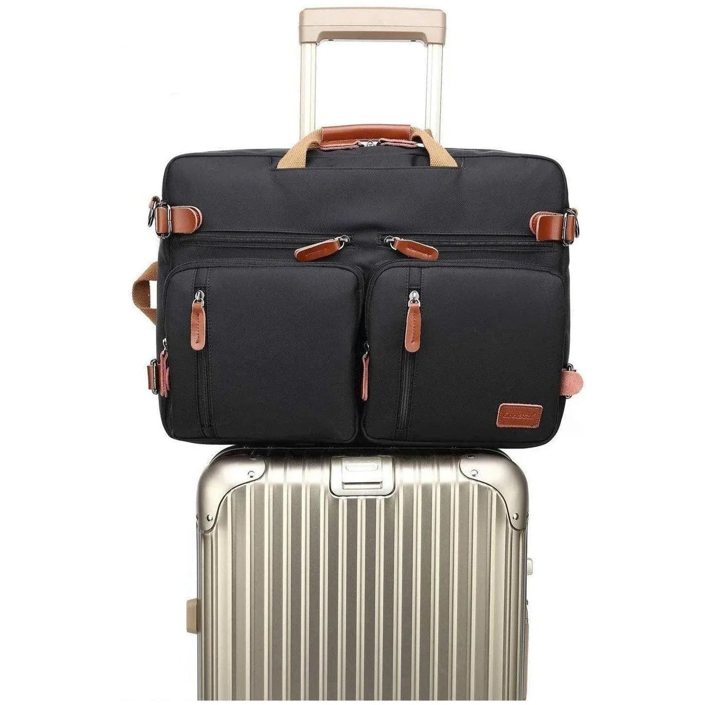 Oxford Canvas Messenger Bag – 3-in-1 Convertible Laptop Briefcase