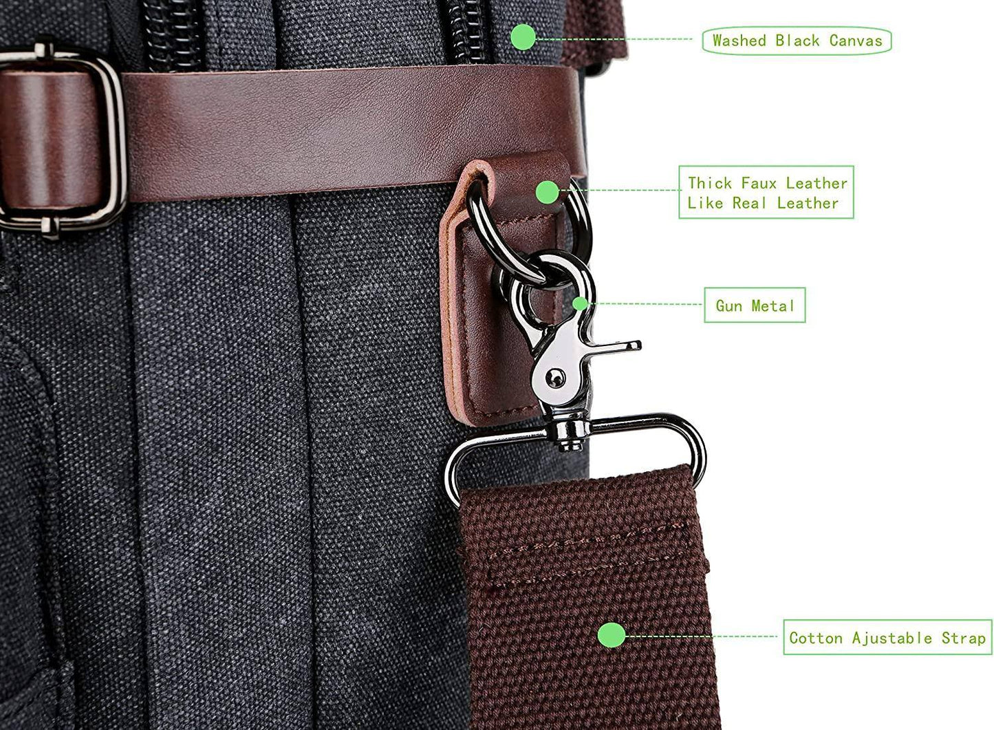 Convertible Briefcase Backpack – 3-in-1 Laptop Bag (17″) with Red Lining