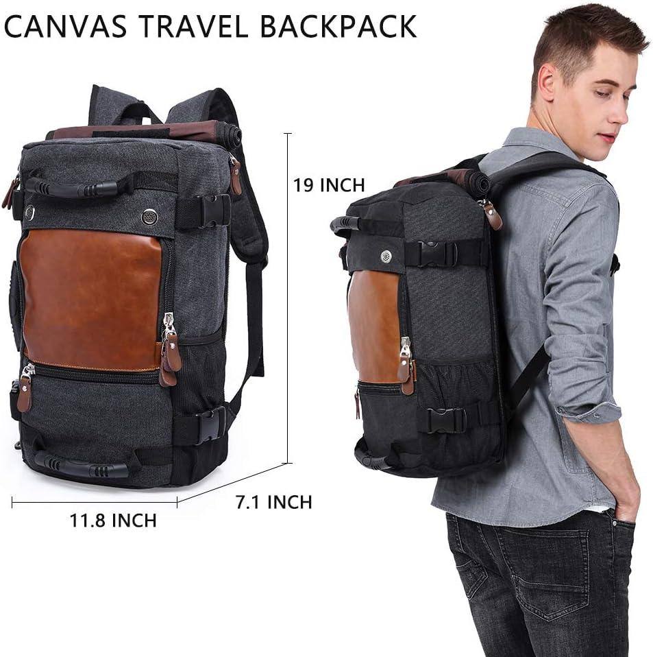 Canvas Travel Backpack – Convertible 30L Multi-Function Design