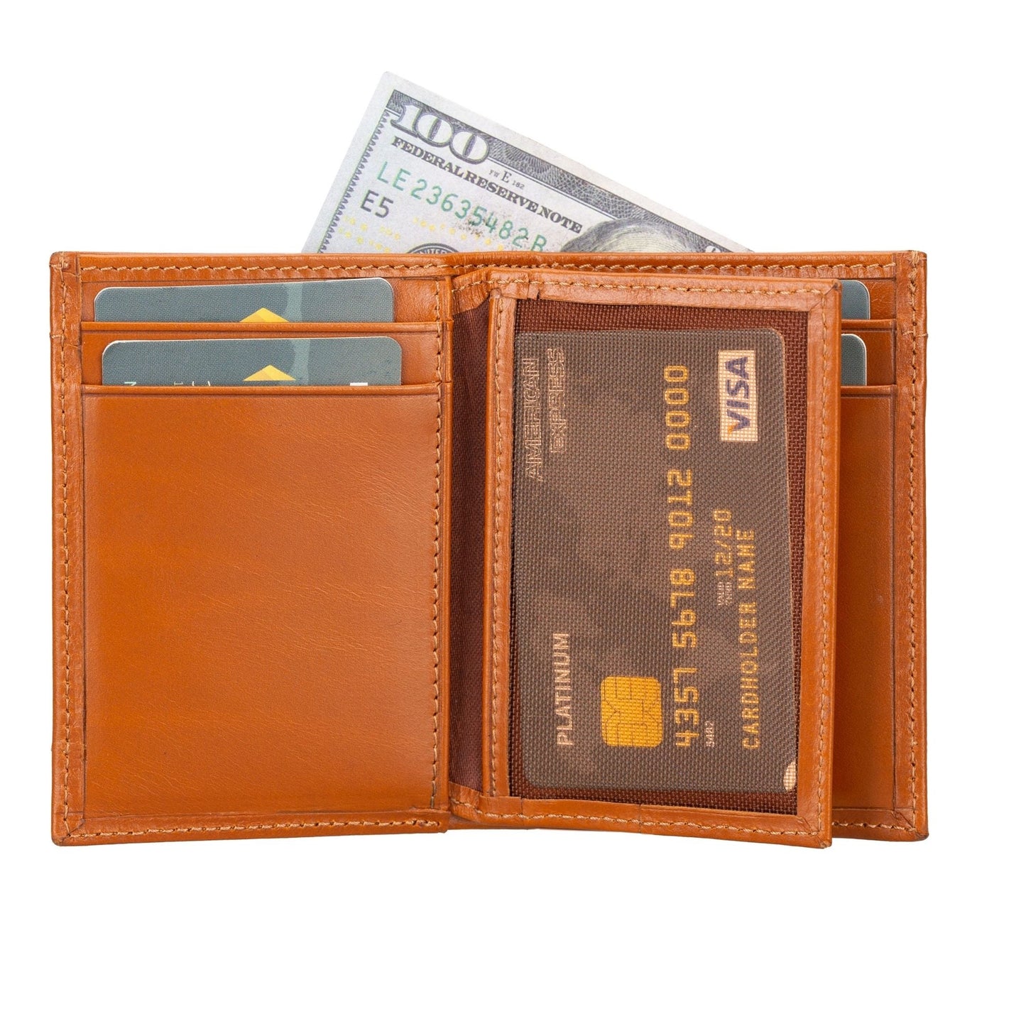 Glendo Apple AirTag Slot Leather Wallet, Handcrafted, Unisex