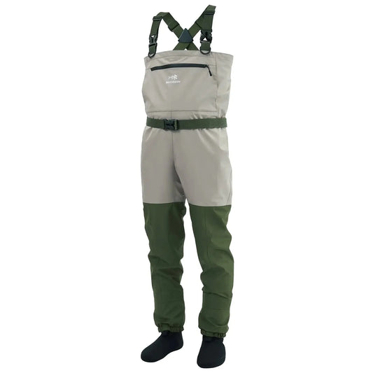BASSDASH IMMERSE Men’s Breathable Fly Fishing Waders Stocking Foot Waterproof Lightweight Chest Wader