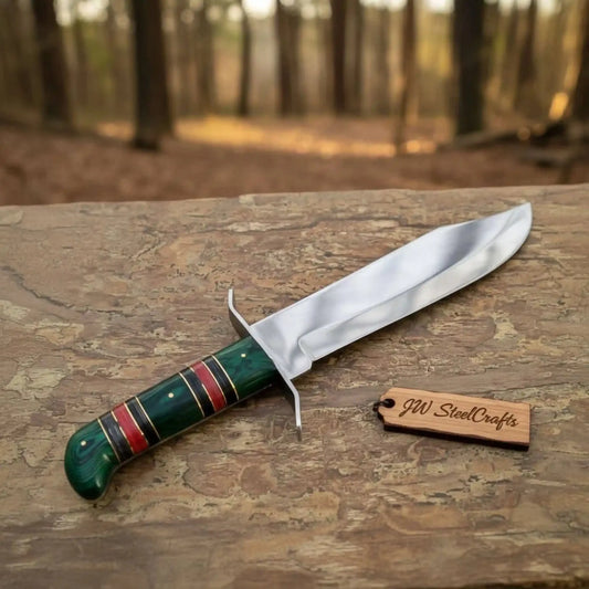 Handmade Sheffield Clip Point Bowie Knife Polished Steel Custom Handle