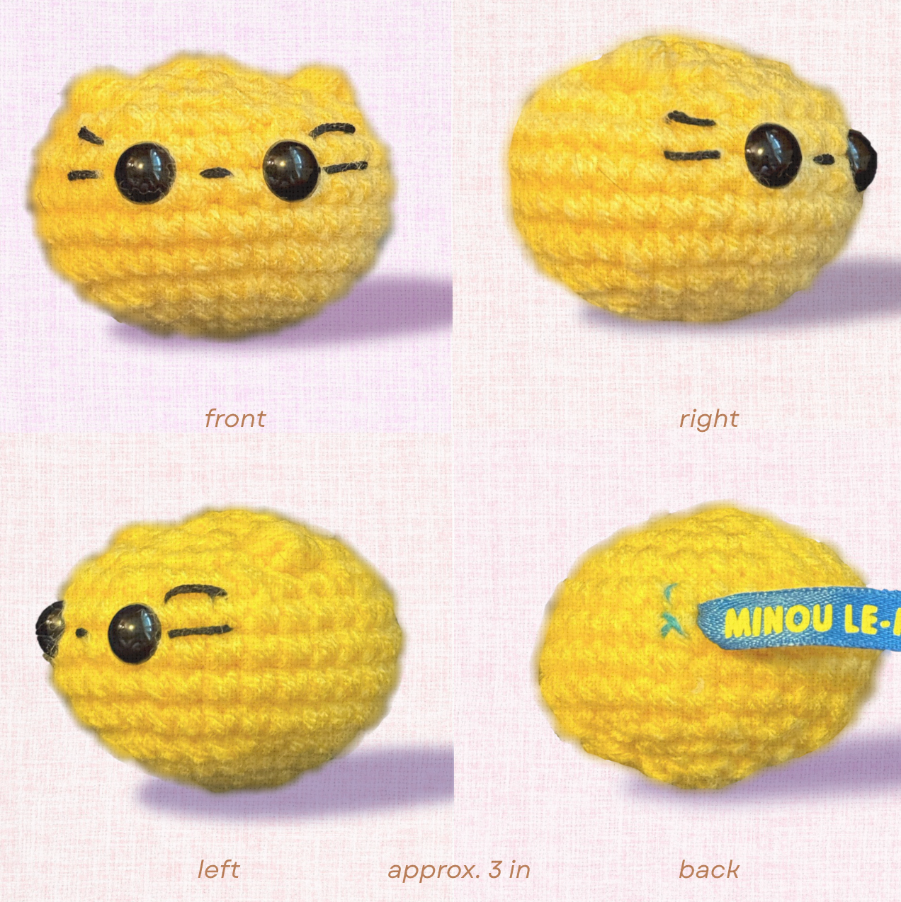 Handmade Weighted Catnip Toy | Pippa the Chonk Chunkle Chunk Infused with Miracle Nip Botanicals