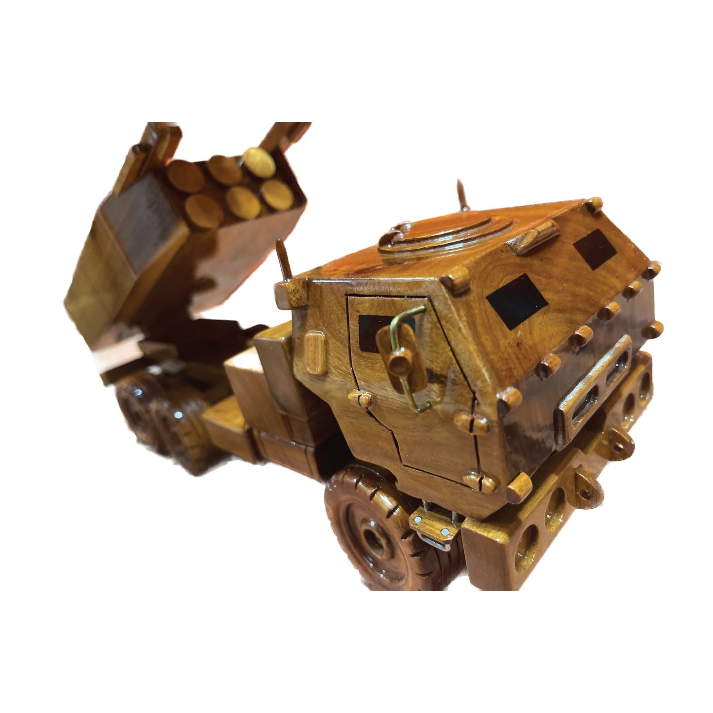 HIMARS Mahogany Wood Desktop truck Model