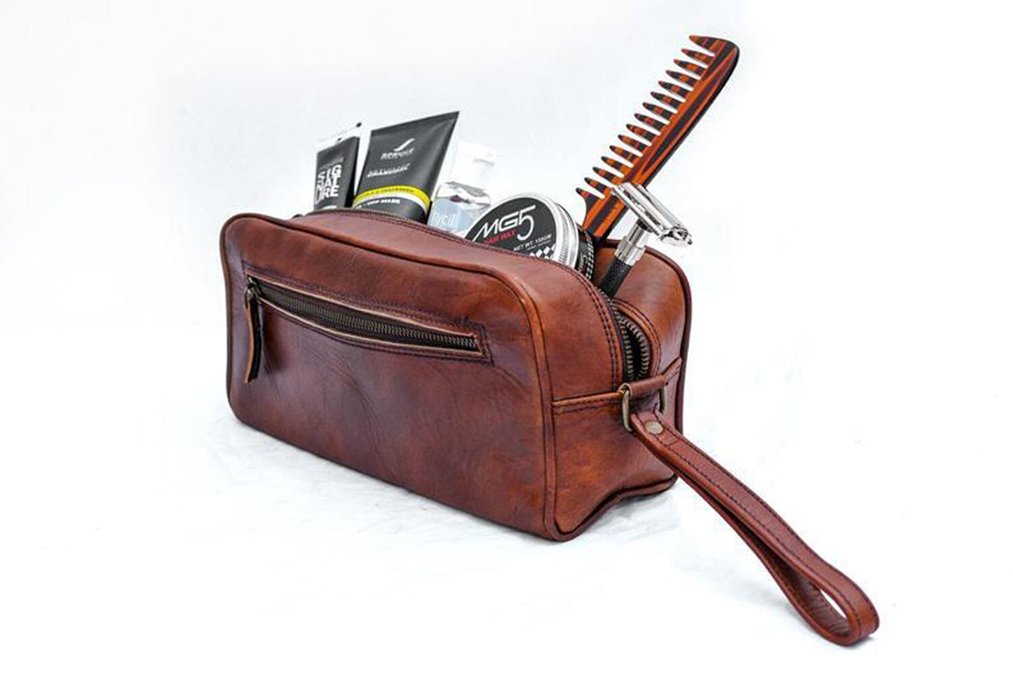 The Single Section Toiletry- Brown