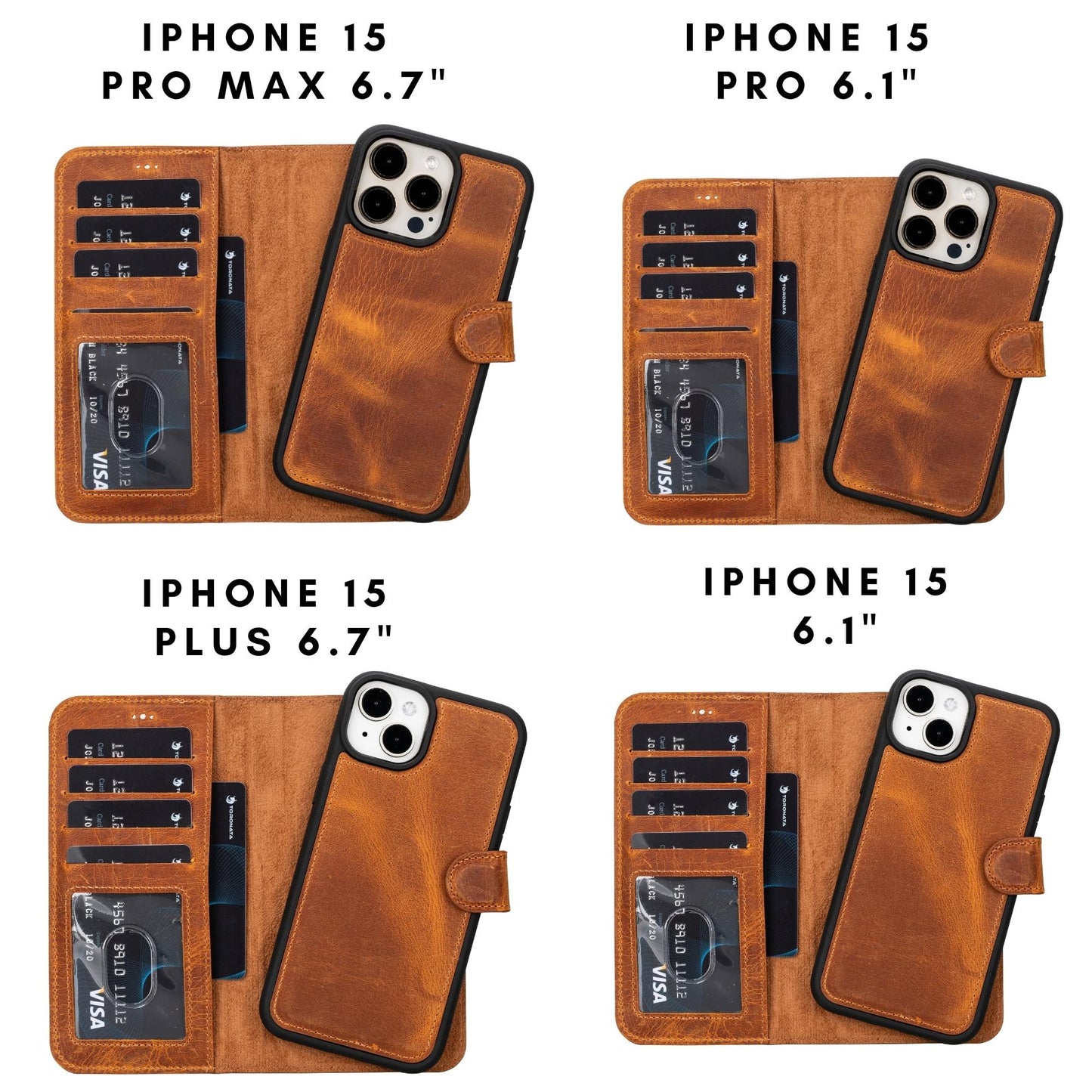 Casper Leather iPhone 15 Series Wallet Case