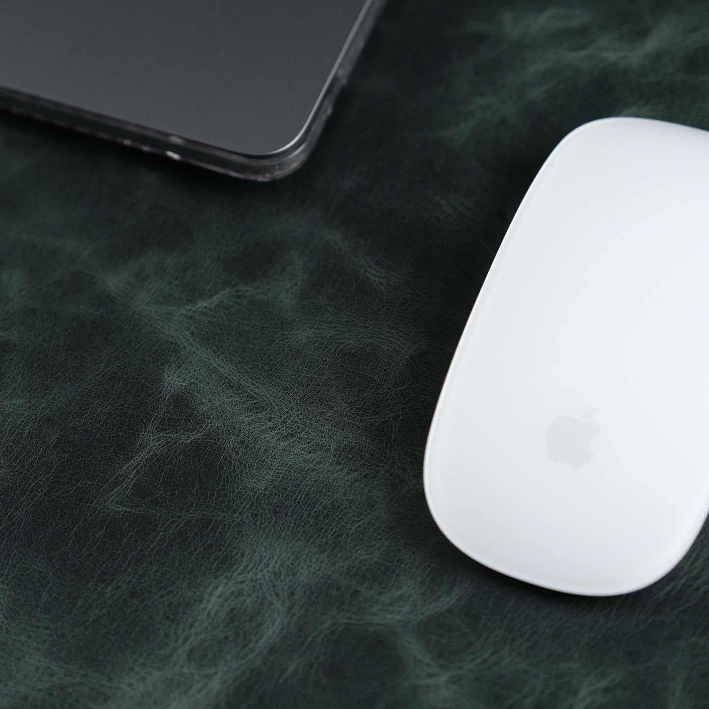 Jersey Dark Green Leather Desk Pad for Office and Home