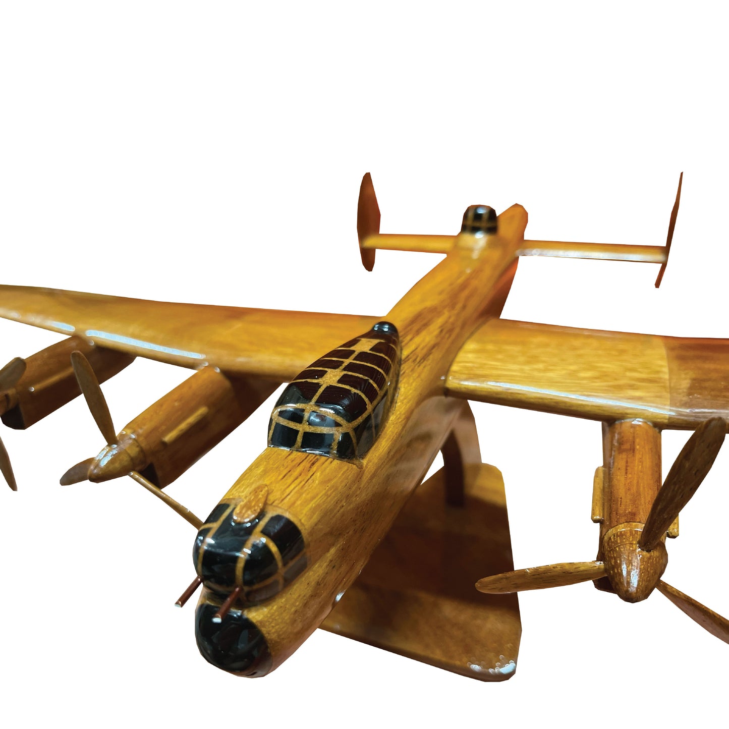 Lancaster  Mahogany Wood Desktop Airplanes Model