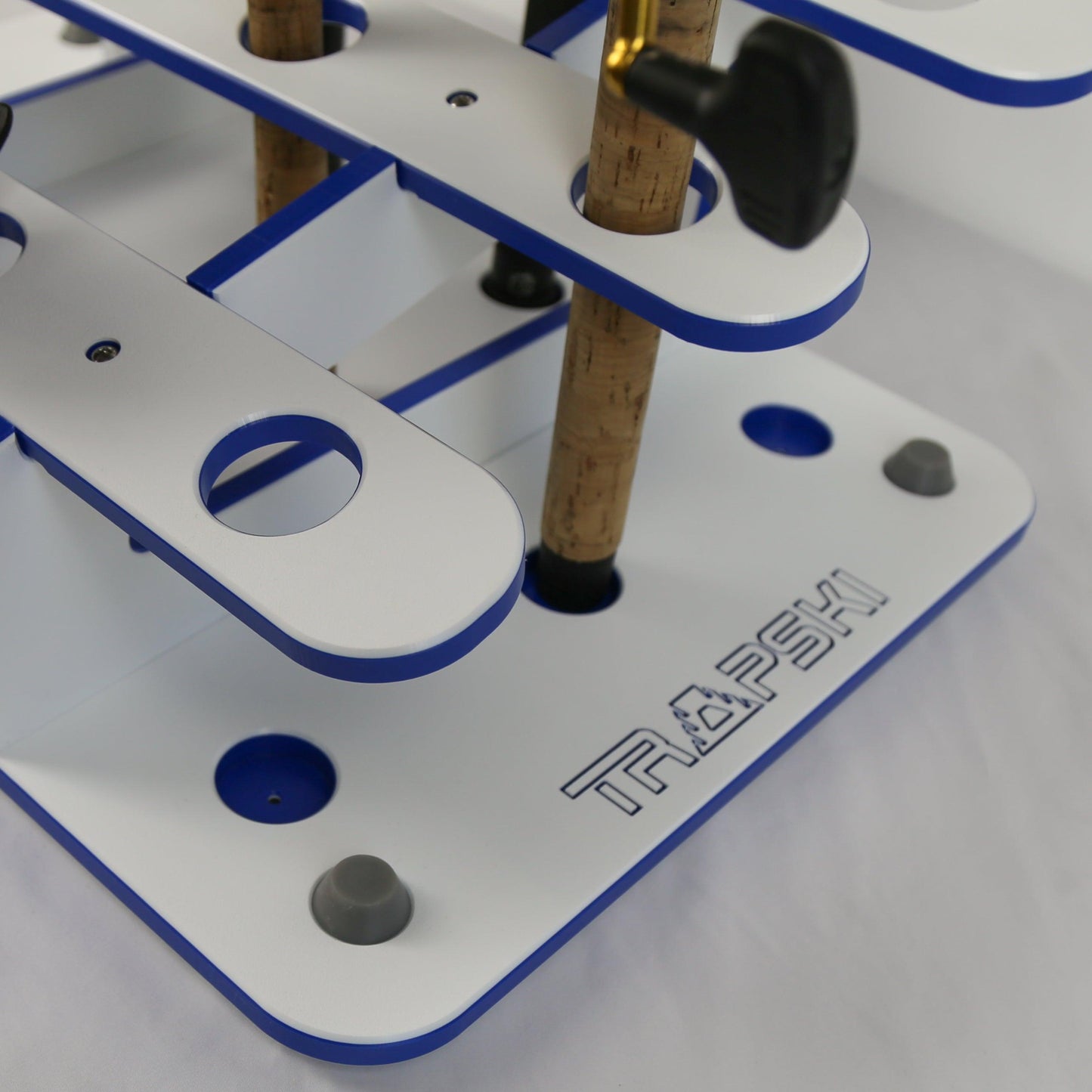 Made in the USA Fishing Rod Rack | 12 Pole Waterproof Wash-down | Dock, Garage, Boat, Storage