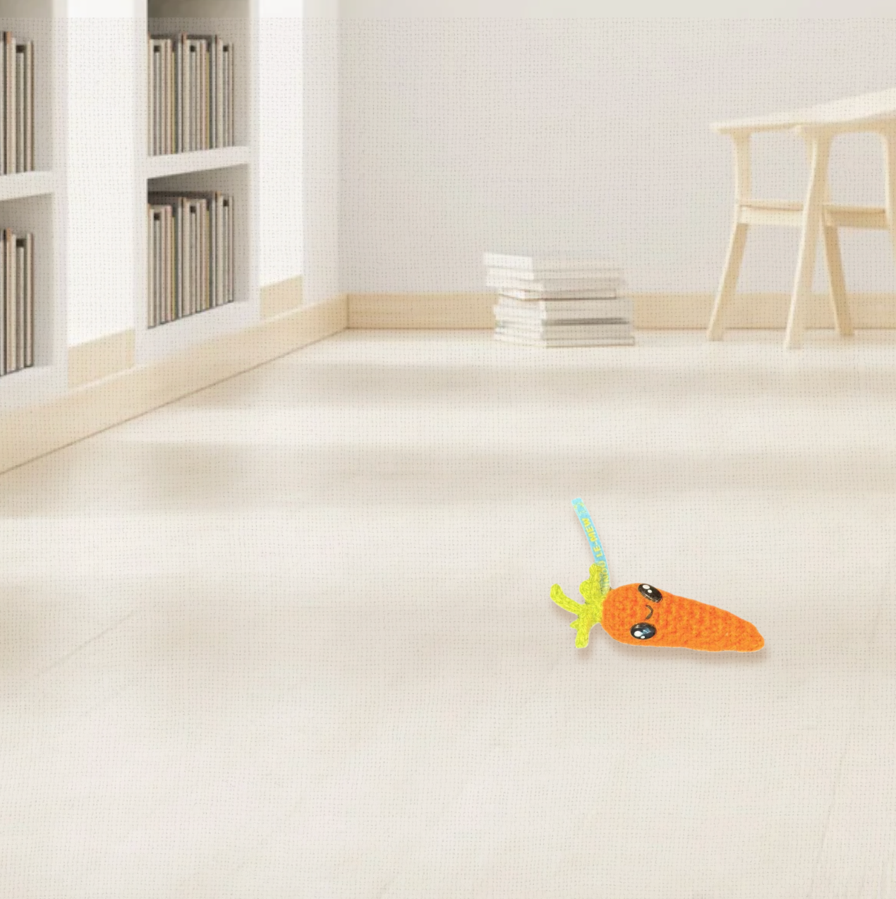 Handmade Catnip Toy | Lulu the Carrot Chunkle Puff Infused with Miracle Nip Botanicals