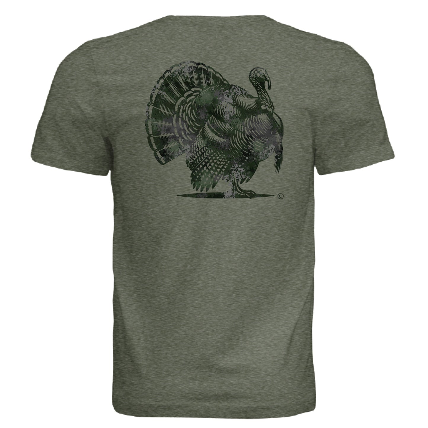 Verdant Splash Burst Camo Turkey T-Shirt