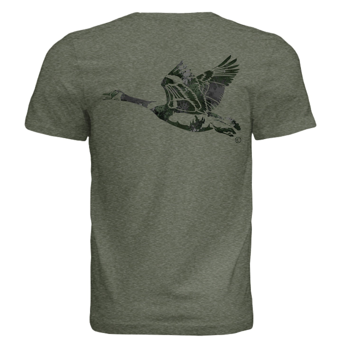Verdant Splash Burst Camo Goose T-Shirt