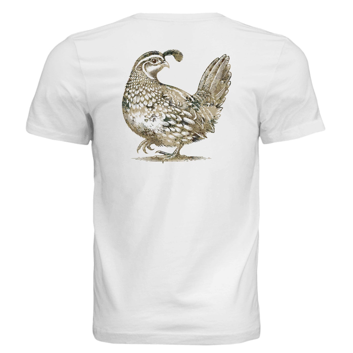 Upland Splash Burst Camo California Quail T-Shirt