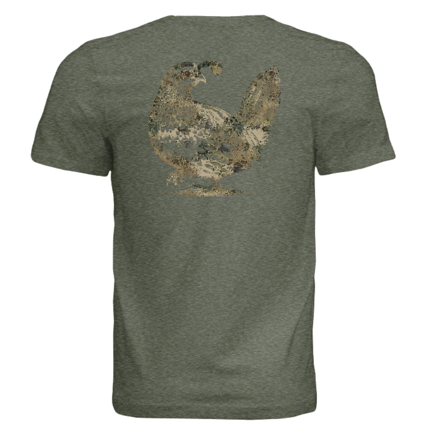 Upland Splash Burst Camo California Quail T-Shirt