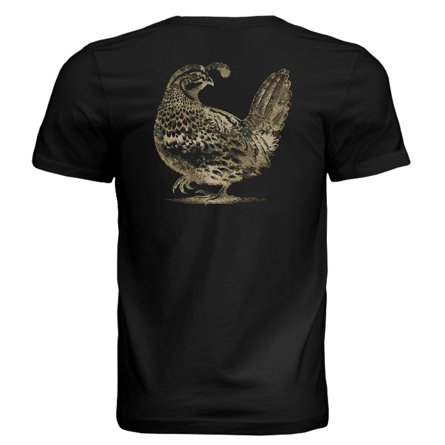 Upland Splash Burst Camo California Quail T-Shirt
