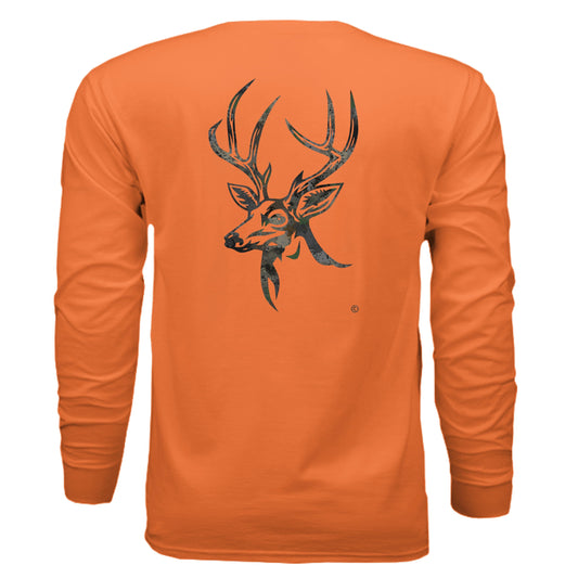 Timber Splash Burst Camo Buck Long Sleeve T-Shirt