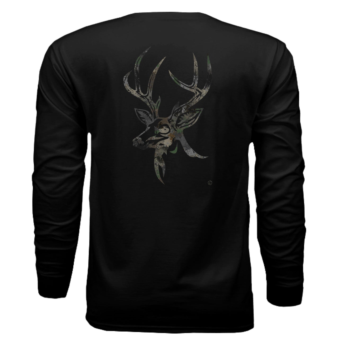 Timber Splash Burst Camo Buck Long Sleeve T-Shirt
