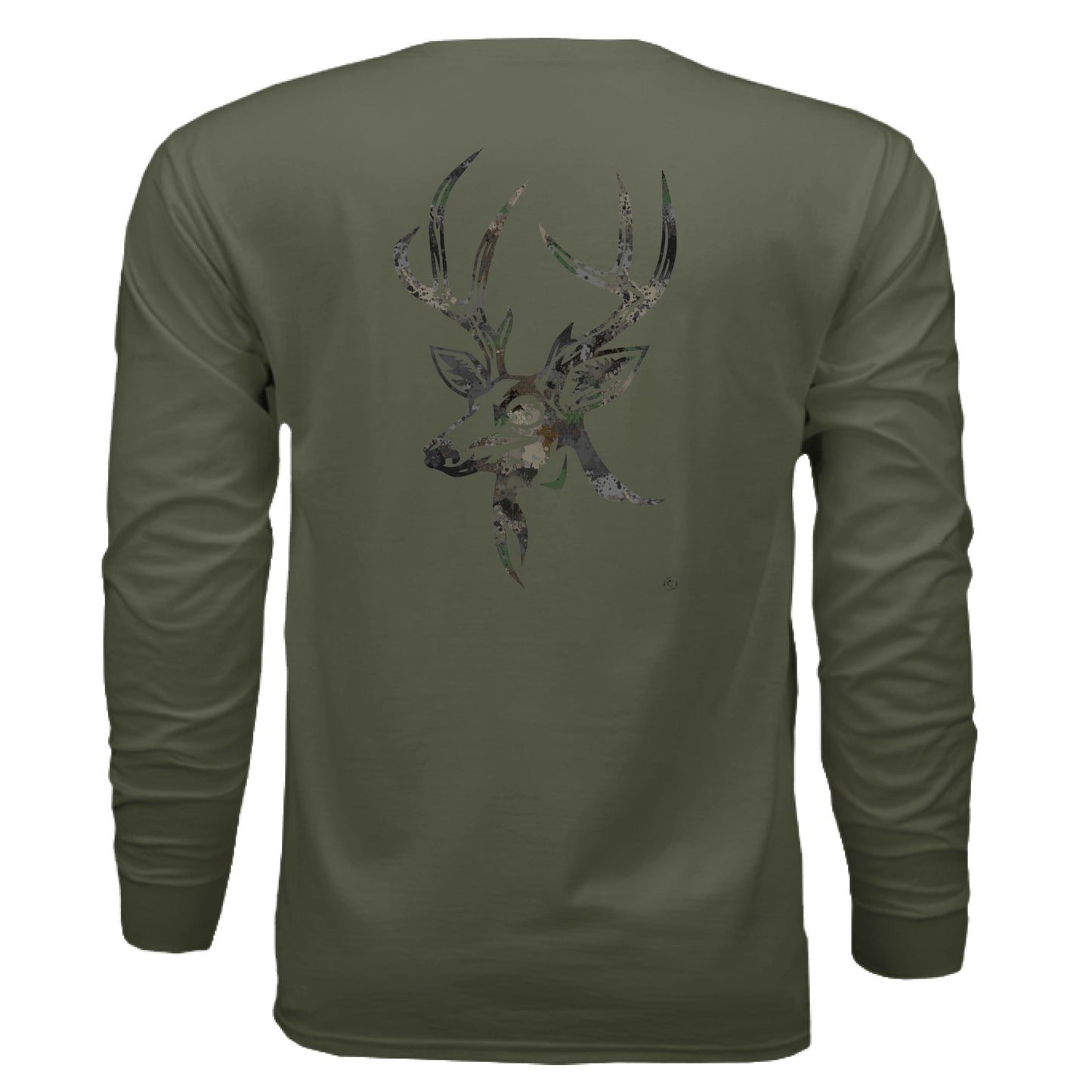Timber Splash Burst Camo Buck Long Sleeve T-Shirt