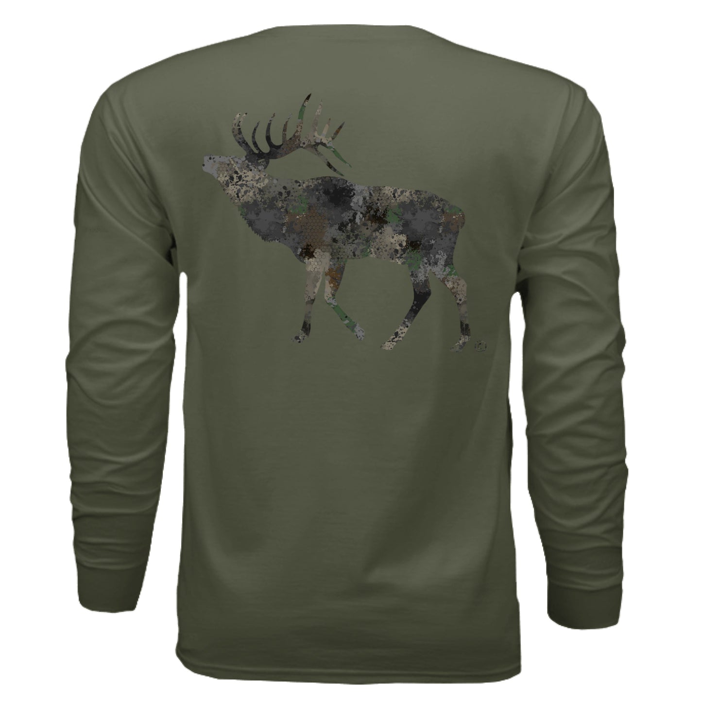 Timber Splash Burst Camo Elk Long Sleeve T-Shirt