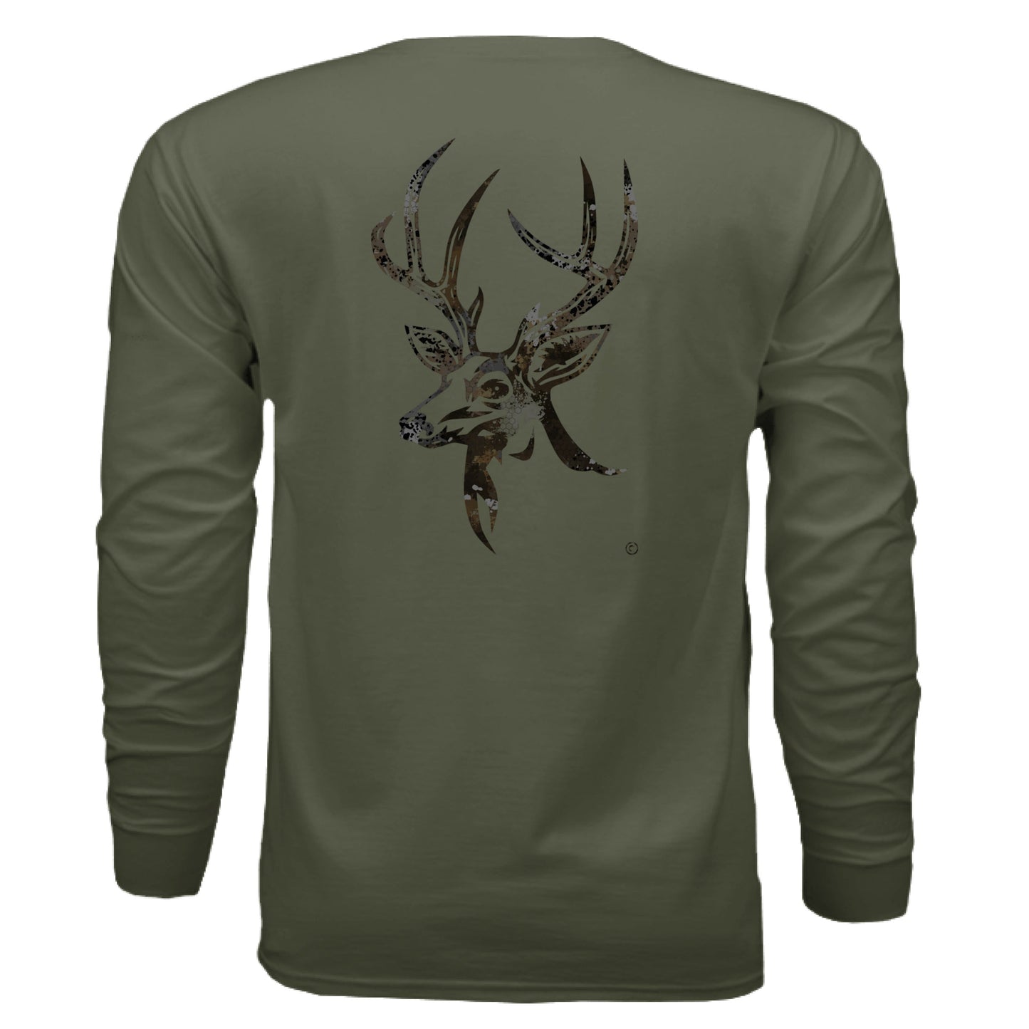 Harvest Splash Burst Camo Buck Long Sleeve T-Shirt