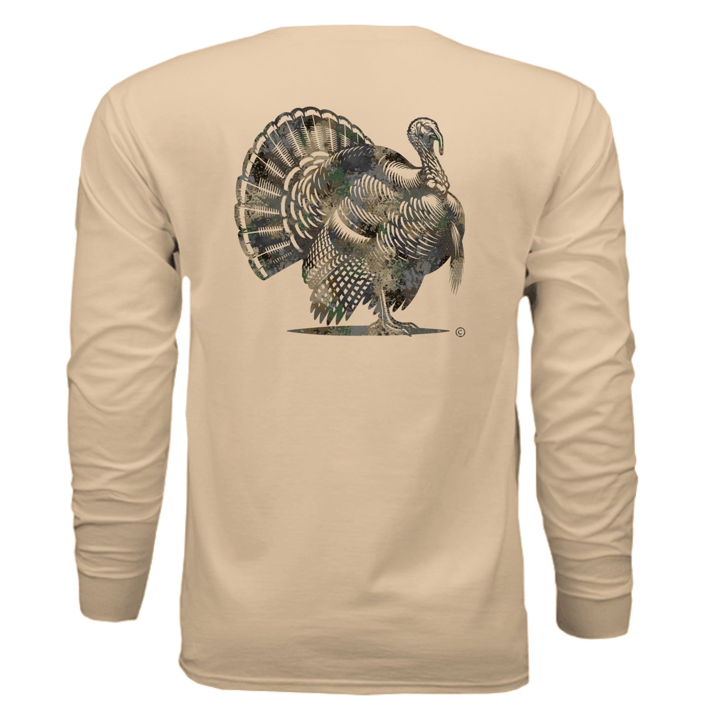 Forest Splash Burst Camo Turkey Long Sleeve T-Shirt