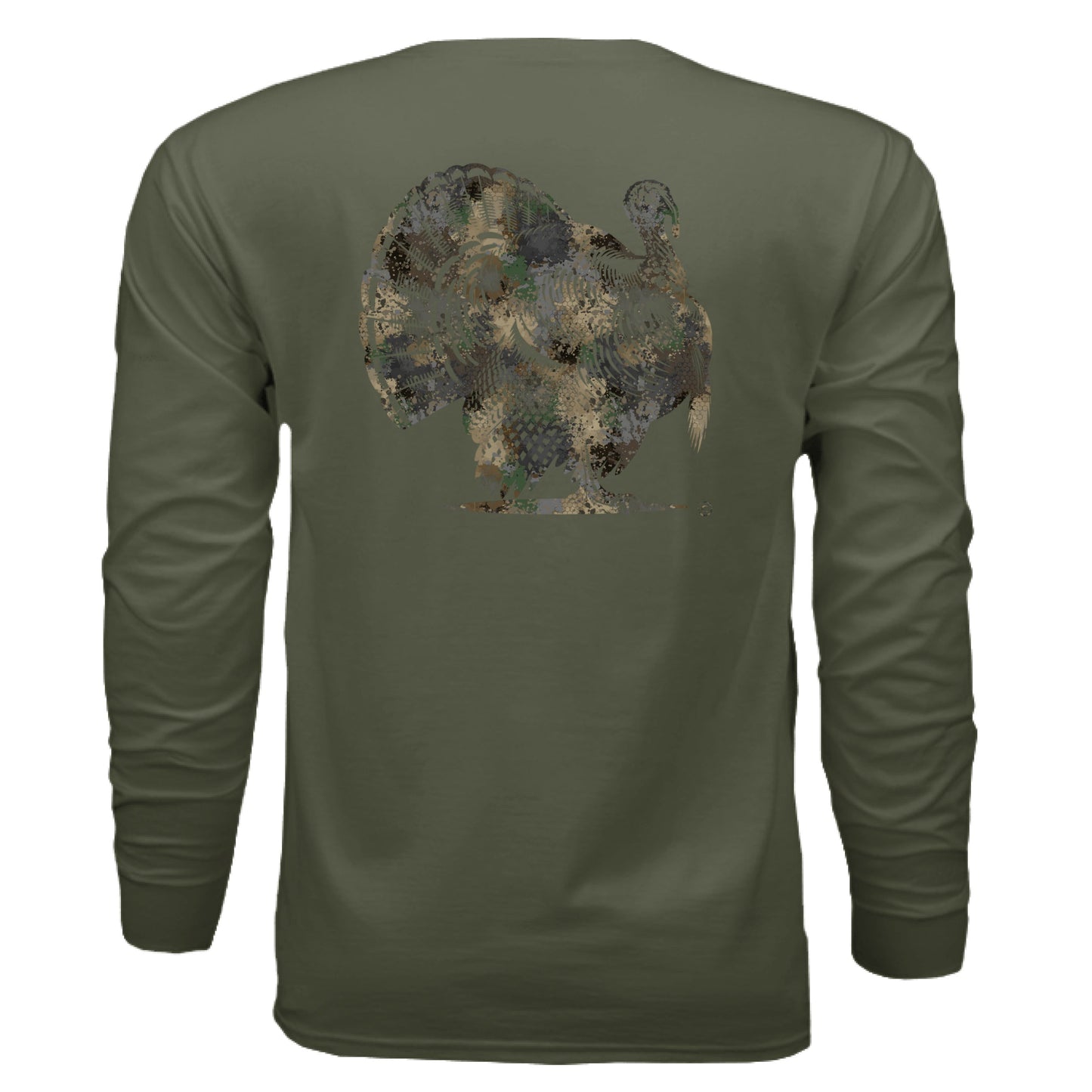 Forest Splash Burst Camo Turkey Long Sleeve T-Shirt