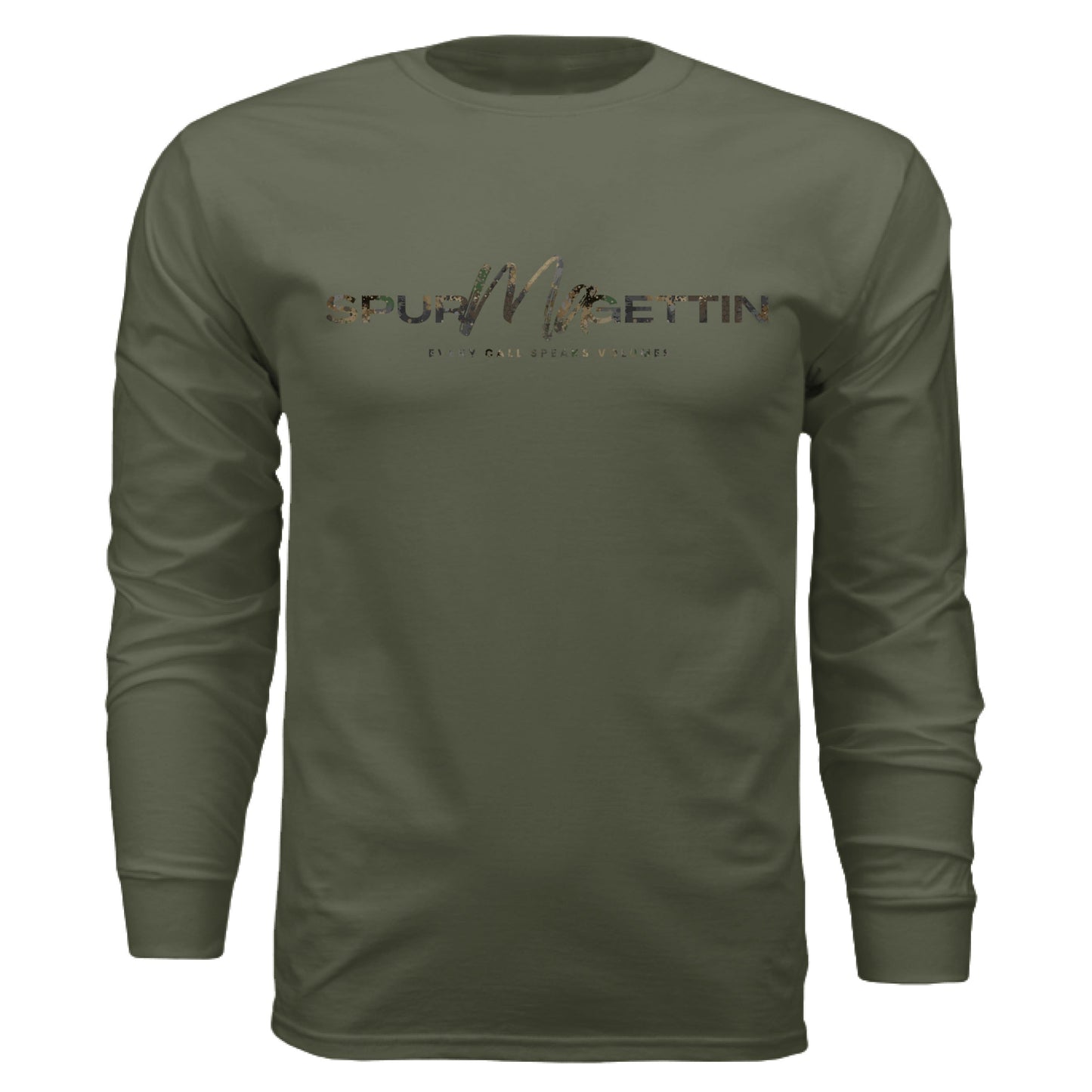 Forest Splash Burst Camo Turkey Long Sleeve T-Shirt