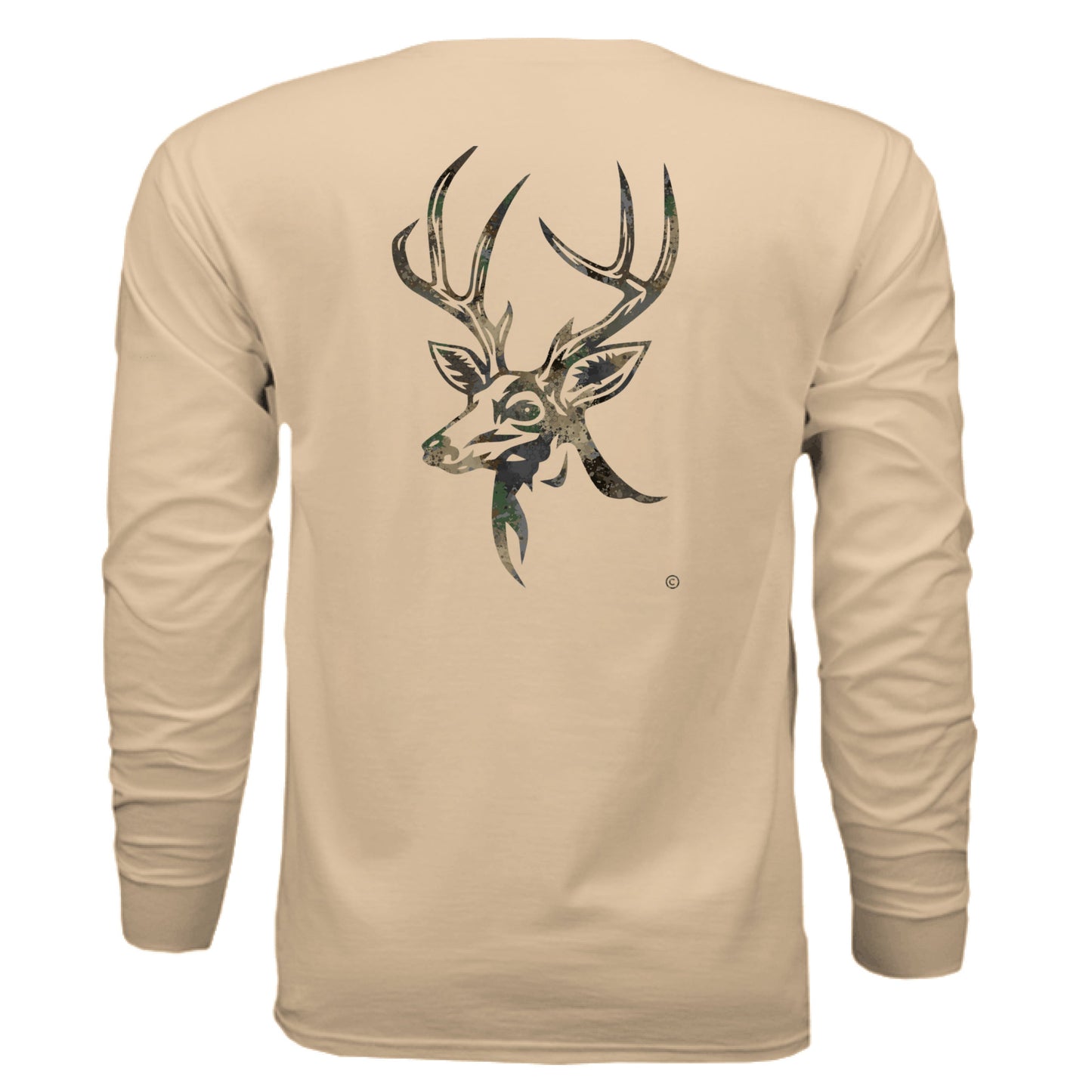 Forest Splash Burst Camo Buck Long Sleeve T-Shirt