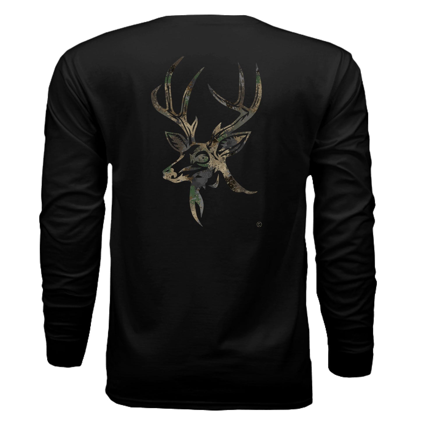 Forest Splash Burst Camo Buck Long Sleeve T-Shirt