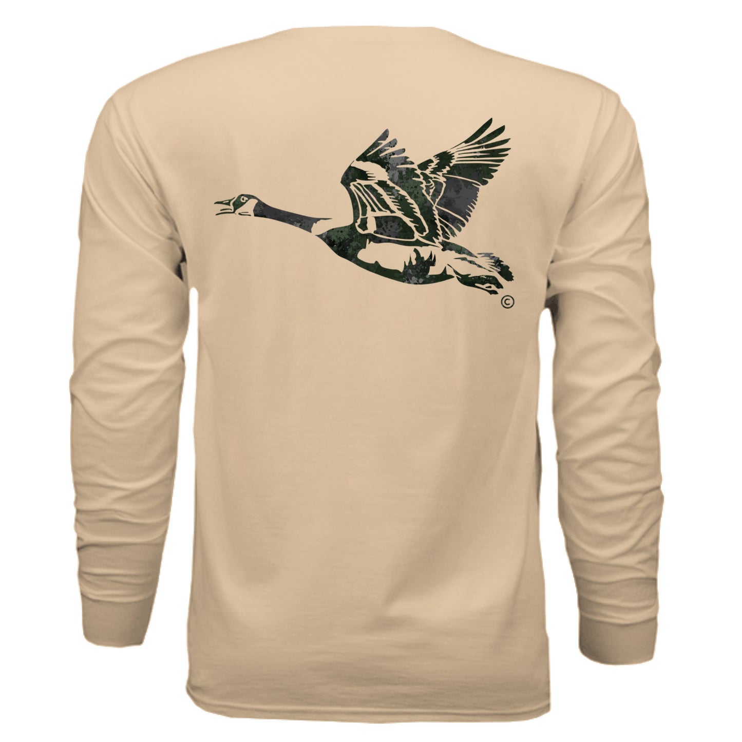 Verdant Splash Burst Goose Long Sleeve T-Shirt