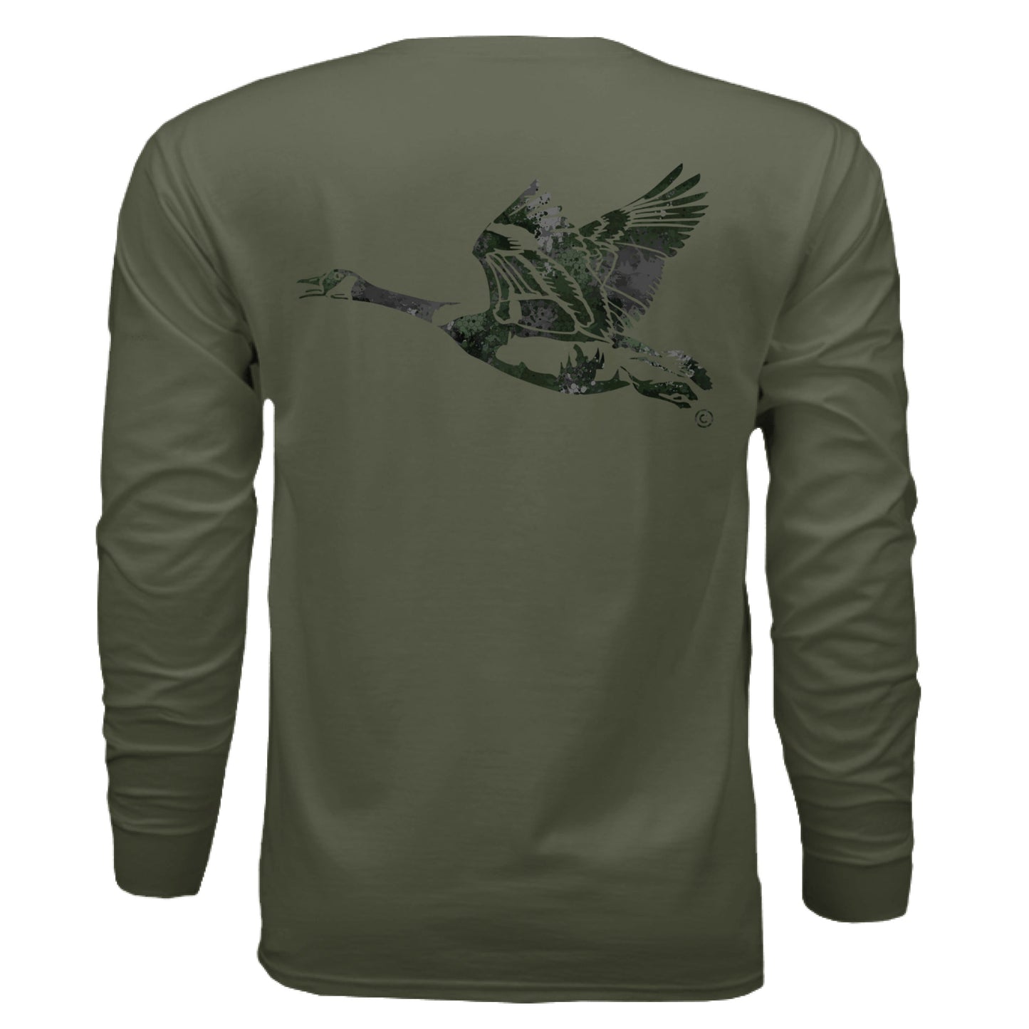Verdant Splash Burst Goose Long Sleeve T-Shirt