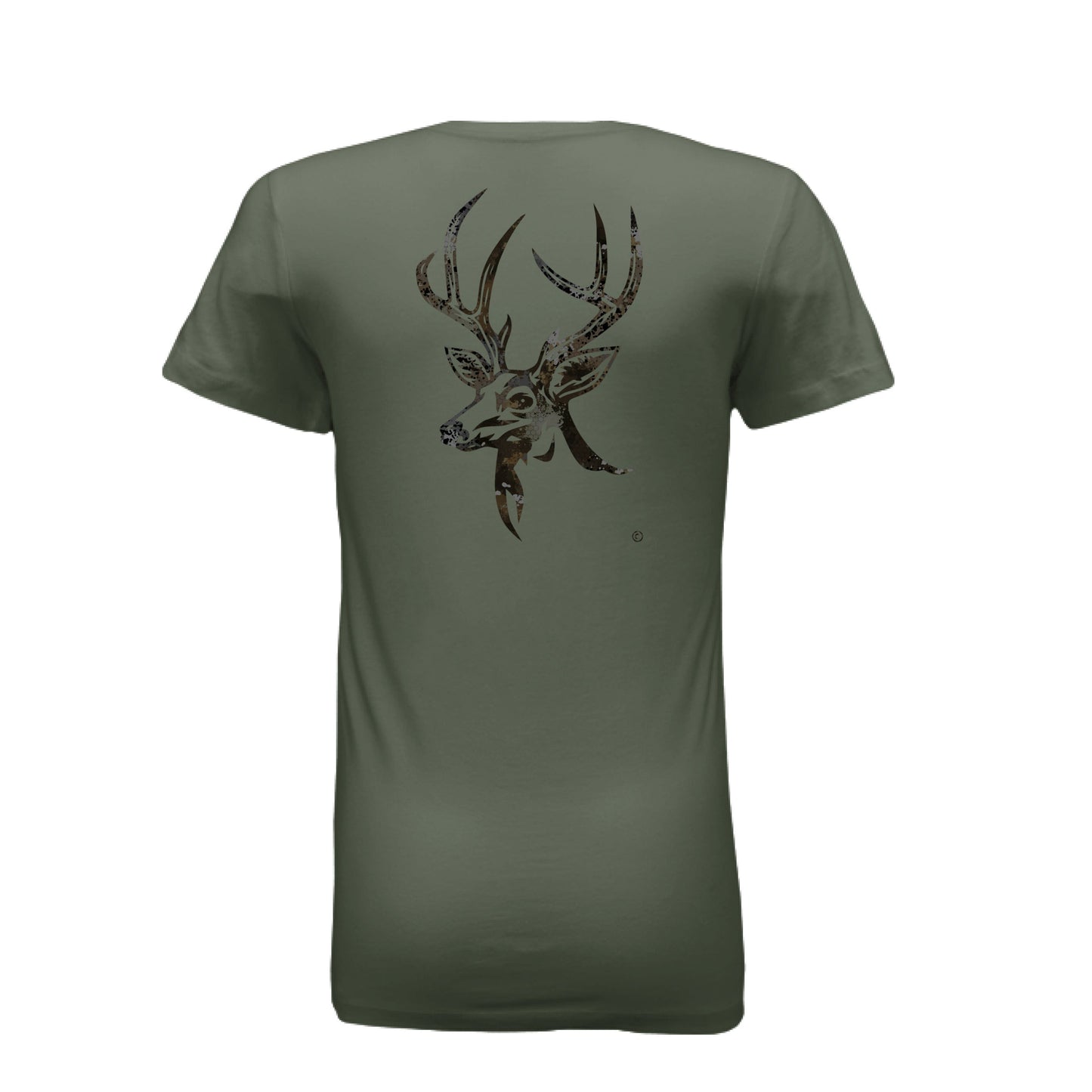 Women’s Harvest Splash Burst Camo Buck T-Shirt
