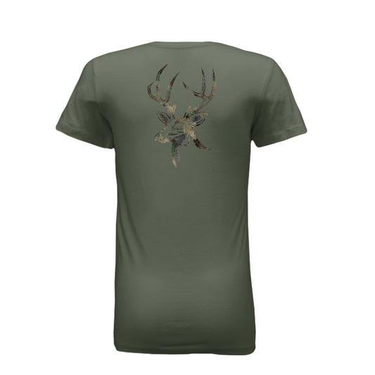 Women’s Forest Splash Burst Camo Buck T-Shirt