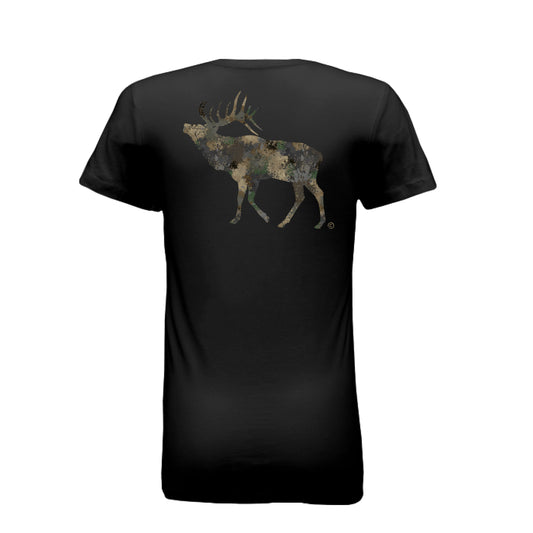 Women's Forest Splash Burst Camo Elk T-Shirt
