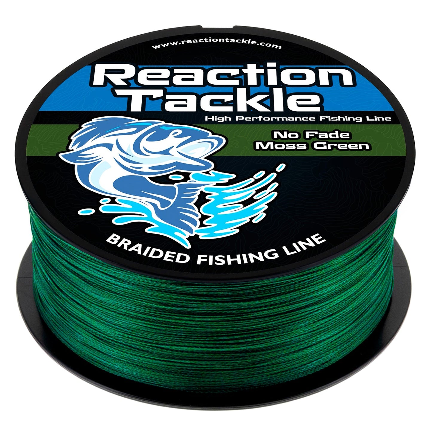Reaction Tackle Braided Fishing Line - NO FADE Moss Green - NEW
