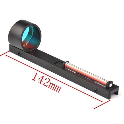 Tactical Red Green Fiber Red Green Dot Sight Scope Holographic Sight Fit Shotgun Rib Rail Hunting Shooting