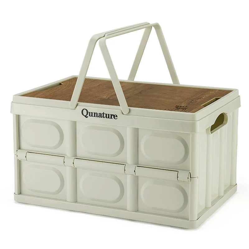 55L & 30L Folding Storage Box with Tabletop & Lid and Handle