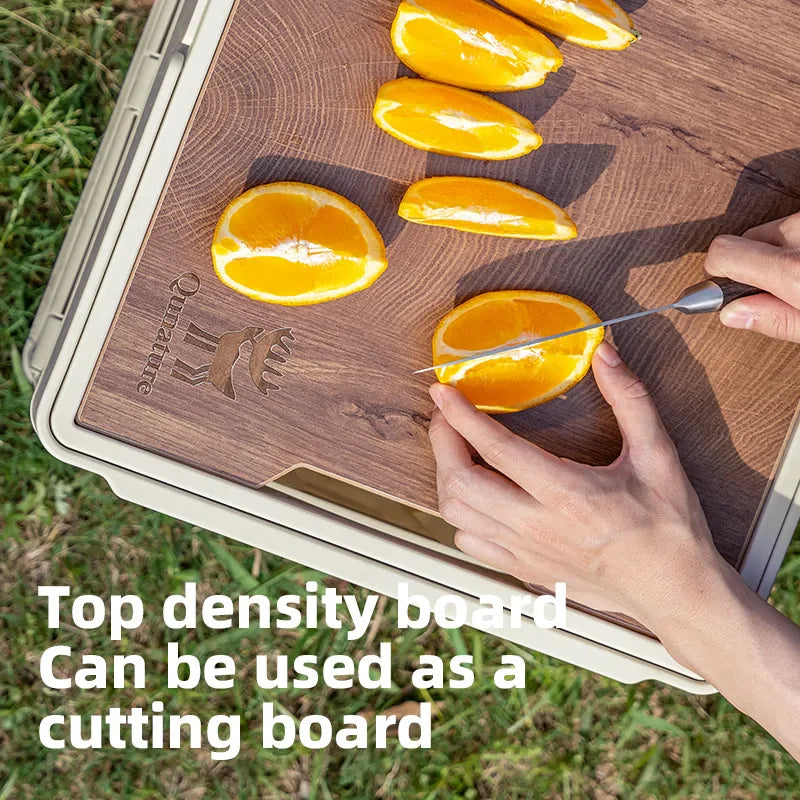 55L & 30L Folding Storage Box with Tabletop & Lid and Handle