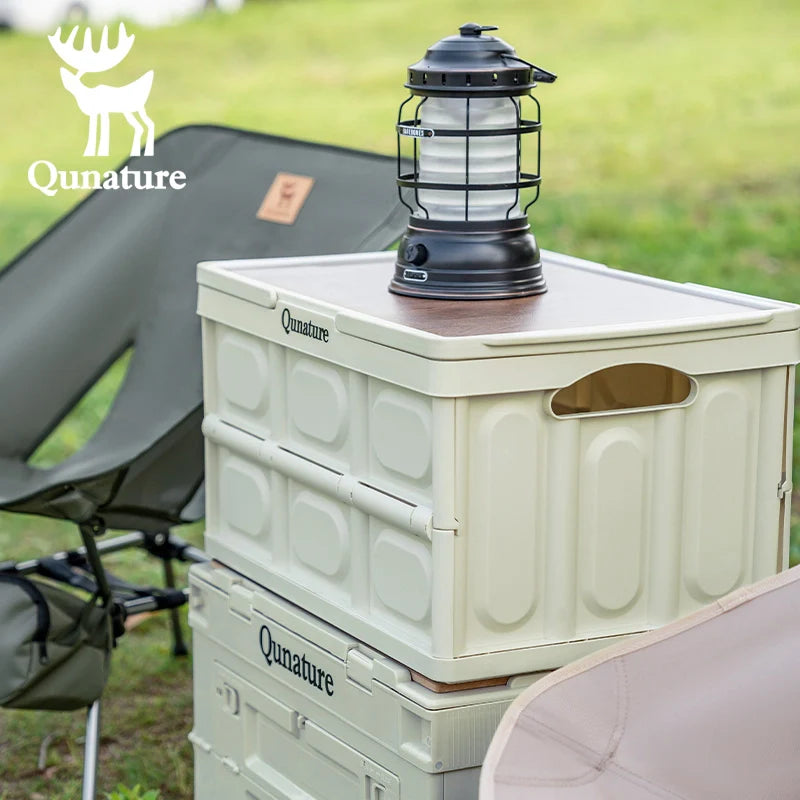 55L & 30L Folding Storage Box with Tabletop & Lid and Handle